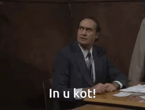 In uw kot!