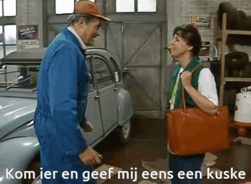 Kom hier en geef mij eens een kuske