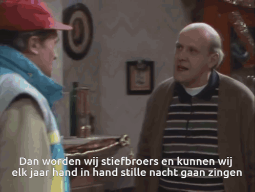 Dan worden wij stiefbroers en kunnen wij elk jaar hand in hand stille nacht gaan zingen