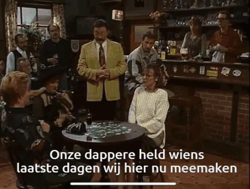 Onze dappere held wiens laatste dagen wij hier nu meemaken