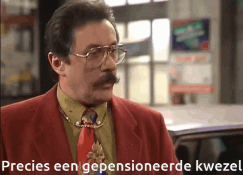 Precies een gepensioneerde kwezel
