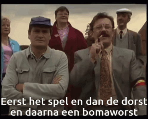 Eerst het spel en dan de dorst