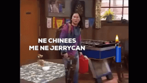 Ne Chinees met ne jerrycan