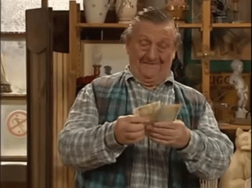 Fernand met bundel geld