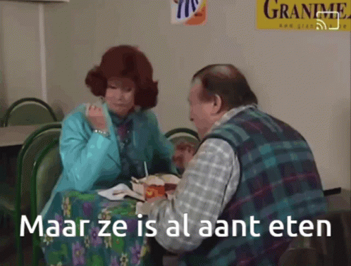 Fernand en vrouw aan tafel, granmel