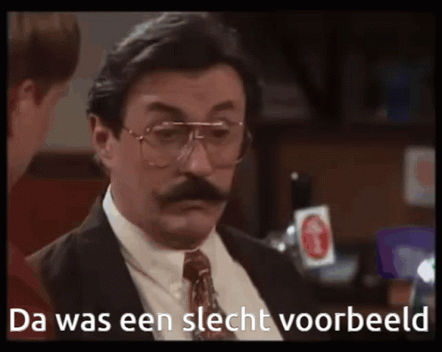 Da was een slecht voorbeeld