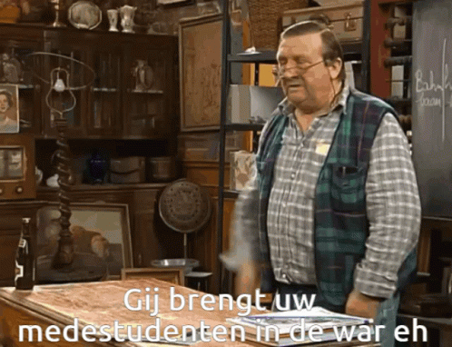 Gij brengt uw medestudenten in verwarring