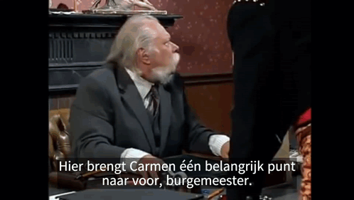 Hier brengt Carmen één belangrijk punt naar voor, burgemeester