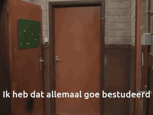 Ik heb dat allemaal goe bestudeerd