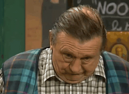 Fernand trekt gek gezicht, compliment