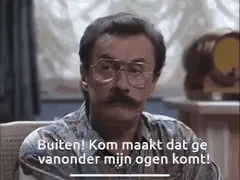 Buiten, onder mijn ogen uit!