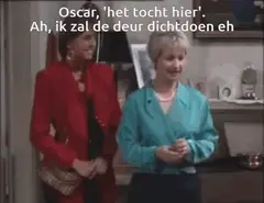 Oscars broek staat open