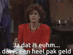Ja dat is euhm... dat is een heel pak geld