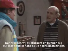 Dan worden wij stiefbroers en kunnen wij elk jaar hand in hand stille nacht gaan zingen