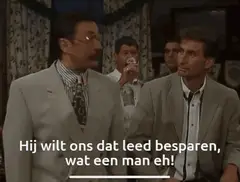 Hij wilt ons leed besparen, wat een man eh!