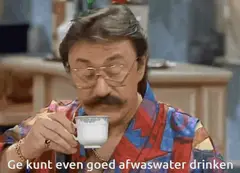 Ge kunt even goed afwaswater drinken