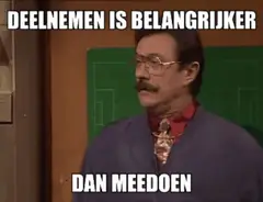 Deelnemen is belangrijker dan meedoen