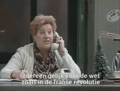 Ma DDT aan telefoon, gelijk hebben, de wet