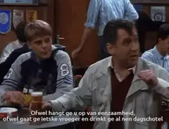 Xavier en Pol met bier