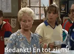 Bedankt en tot ziens