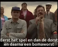 Eerst het spel en dan de dorst