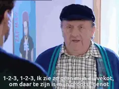 Nandje praat met Leonidas