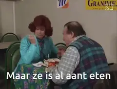 Fernand en vrouw aan tafel, granmel