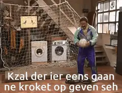 Boma met voetbal, training