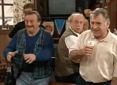 Blij, bier en vrienden