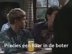 Precies een haar in de boter