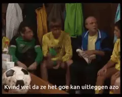 Voetbalploeg in kleedkamer, uitleg