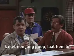 Bier aan de bar, jong poep