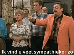 Zatte lach, Boma wijst naar vrouw