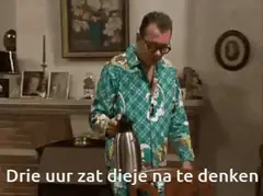 Drie uur zat die na te denken