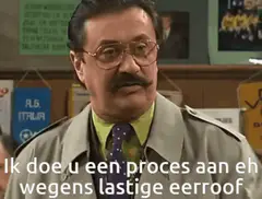 Ik doe u een proces aan wegens laster en eerroof