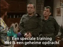 Een speciale training, het is een geheime opdracht