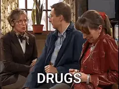 Pol tussen hippies, drugs-moment