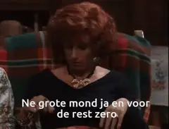 Ne grote mond ja en voor de rest zero