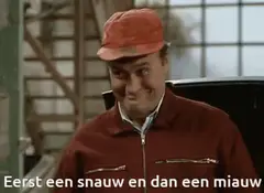 Eerst een snauw en dan een miauw