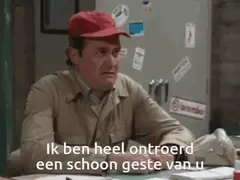 Ik ben heel ontroerd, een schoon gebaar van u